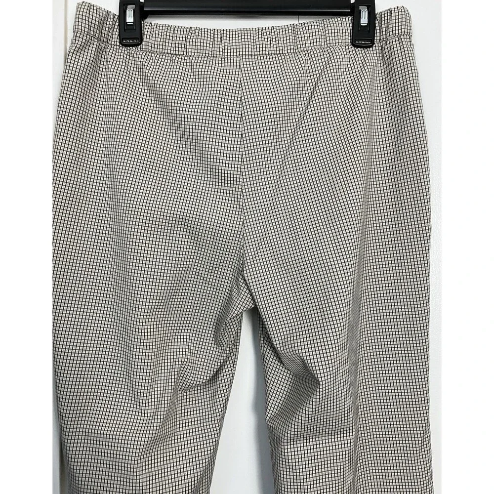 Worthington Womens Checkered Tan/Blue/Gold lined Jogger Pants Size Small - Picture 6 of 7